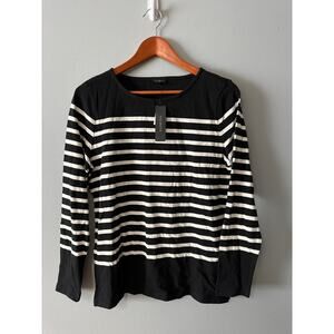 NEW Womens Size M Talbots Black White Sweater